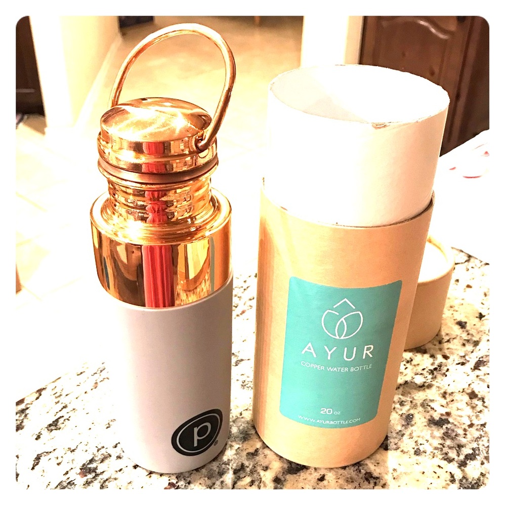 NIB pure barre copper water bottle